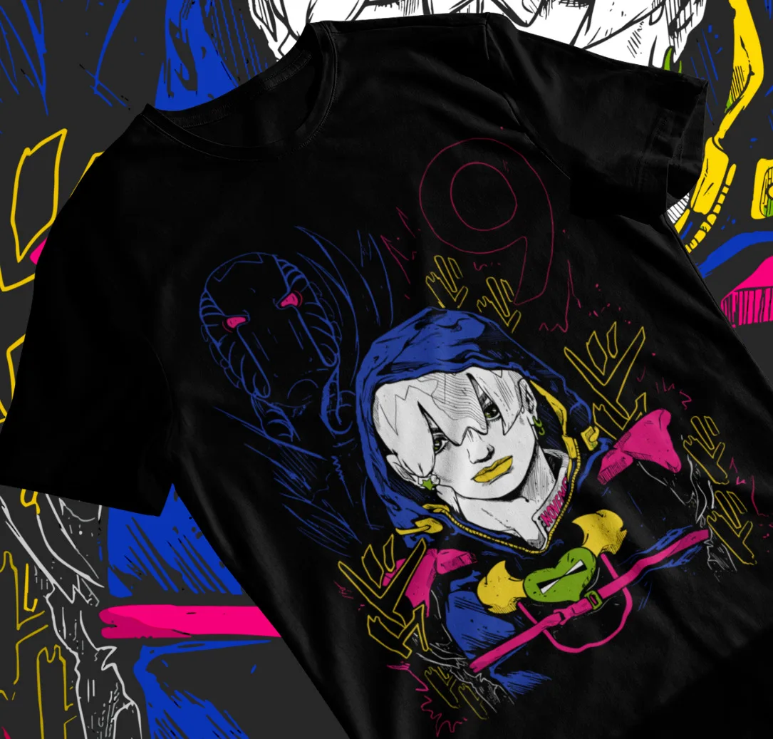 Jodio Joestar T-shirt JoJo's Bizarre Adventure Giorno Giovanna Anime Manga Tee