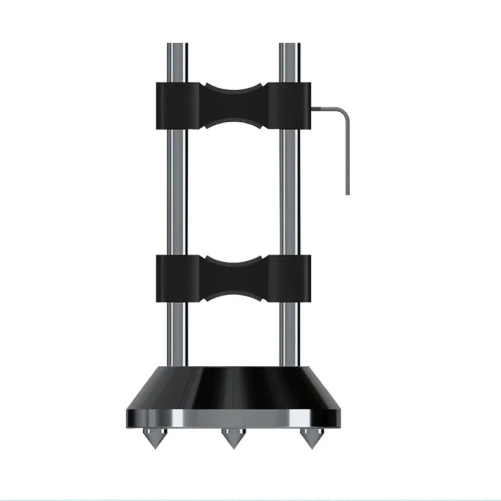 Adjustable Audio Cable Riser Stand – Stainless Steel Hi-Fi Cable Lifter with Vibration Damping Spikes for Speaker, Signal Cable