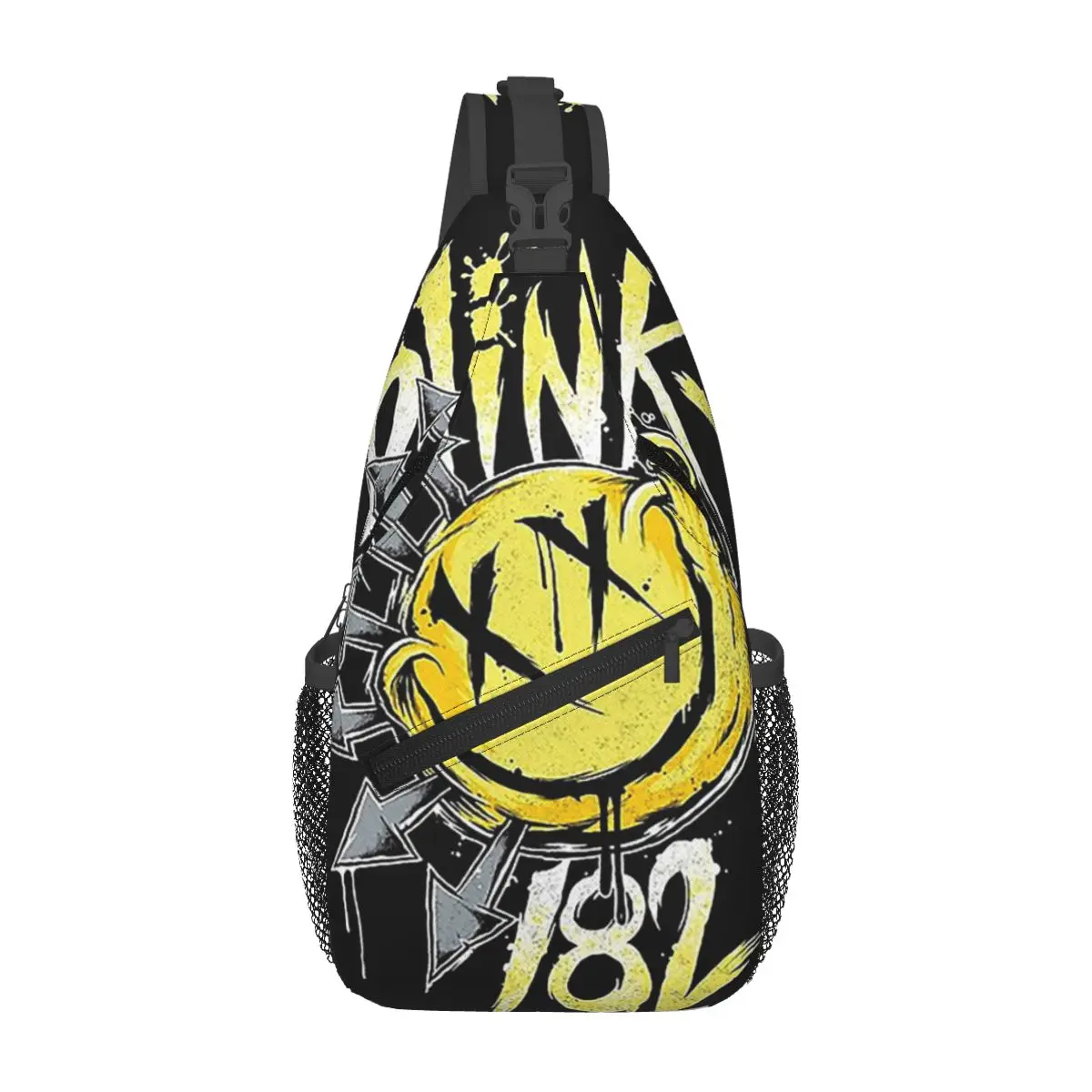 Mochila de estilo Punk Smile para hombre, morral cruzado de hombro, para senderismo, viaje, 182