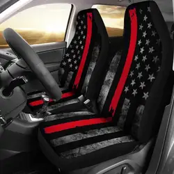 Thin Red Line Firefighters, Search Rescue, Heros-Car Seat Covers, Car Accessories, Gift for Him, Bucket Seat Covers, Custom Seat