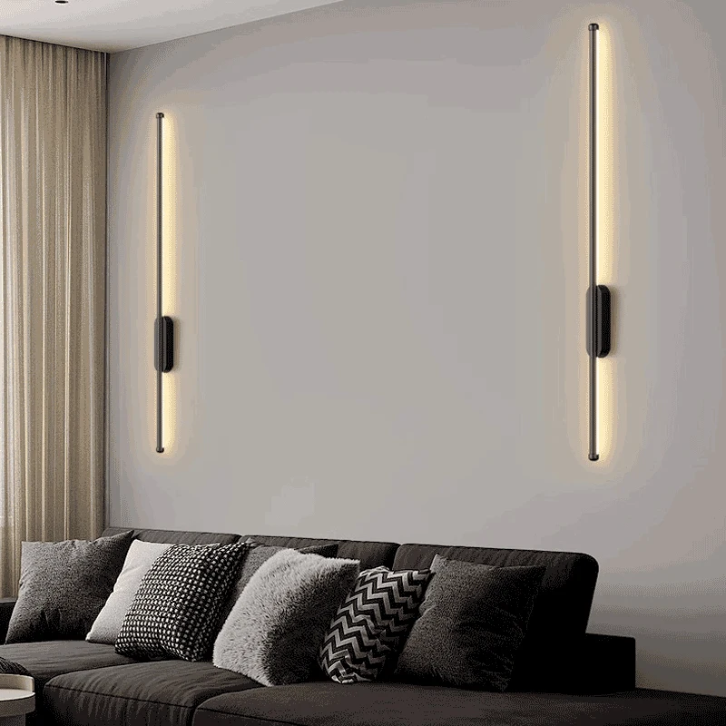 

Modern minimalist Nordic single line wall lamp minimalist hallway living room background bedroom bedside lamp indoor atmosphere