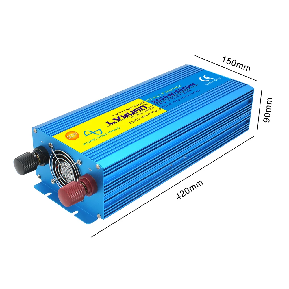 Imagem -06 - Inversor do Sistema de Energia Solar de Onda Senoidal Pura Conversor Caravana Soquete Padrão da ue dc 12v 24v -ac 220v 230v 5000w 8000w