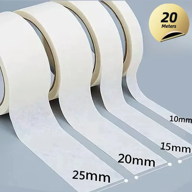 20M Painting Art Sketching White Pattern Paper Tape, Wedding Car Stickers, DIY Painting Glue, Stationery Supplies