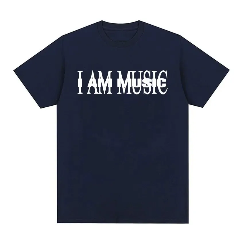 I Am Music Print T-Shirt Y2K Meme Opium Ken Carson Destroy Lonely T Shirts Men Women Fashion Vintage T Shirt Playboi