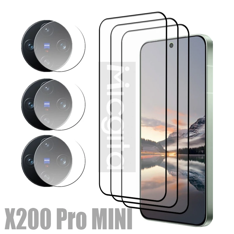 9H Tempered Glass For VIVO X200 Pro mini Smartphone Screen protector full glue X200 Pro mini Soft fiber Lens film