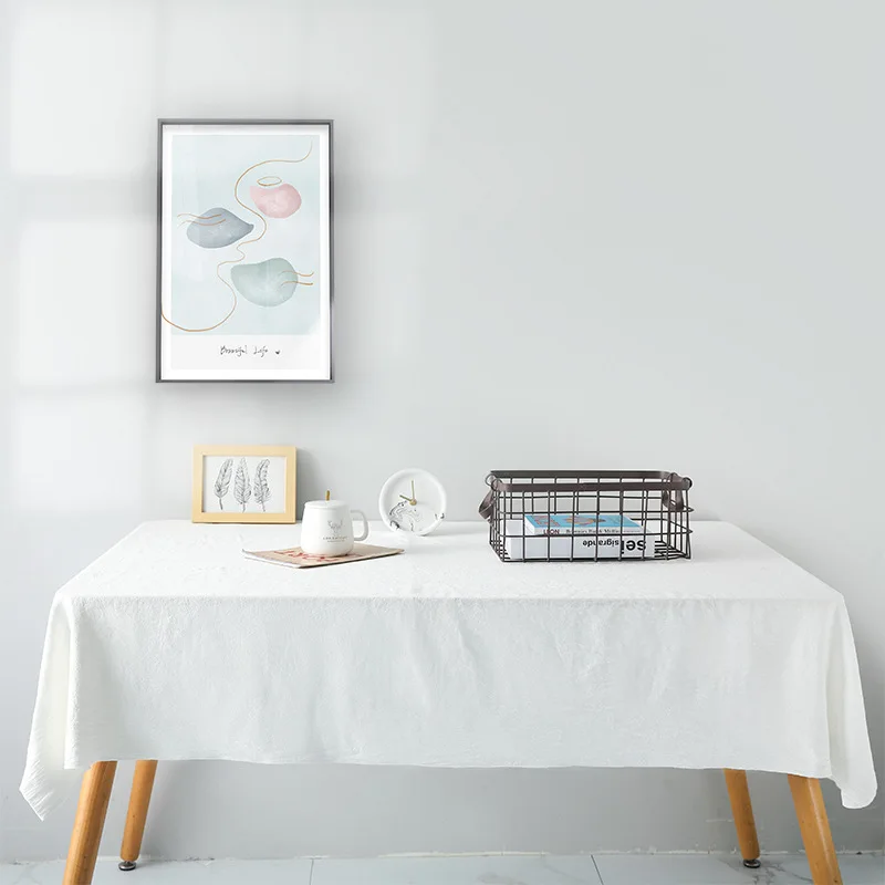 100% Cotton Washable Tablecloth for Wedding Party Dining Banquet Decoration Fabric Table Cloth Luxurious Table Cover Picnic Mat