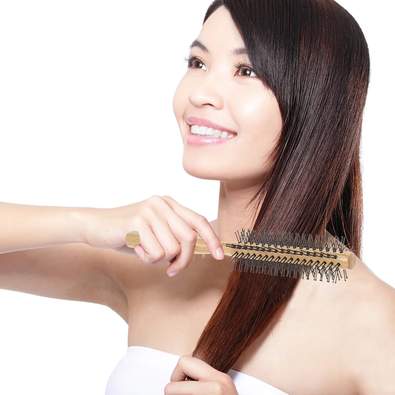 أداة تصفيف شعيرات النايلون مستديرة صغيرة لتجفيف الشعر، فرشاة تجعيد الشعر، فرشاة لف خفيفة الوزن للشعر المجعد #6