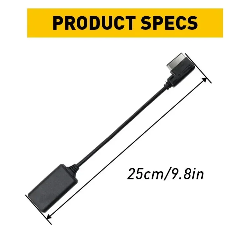 25cm for Audi A1/3/A4/A8/Q3/Q5/Q7RS4/RS5/RS6/RS/Q3/S5/S3/S8/A6L/A8L/Q7/A4L Audio Cable Adapter AMI MMI Bluetooth Music Interface
