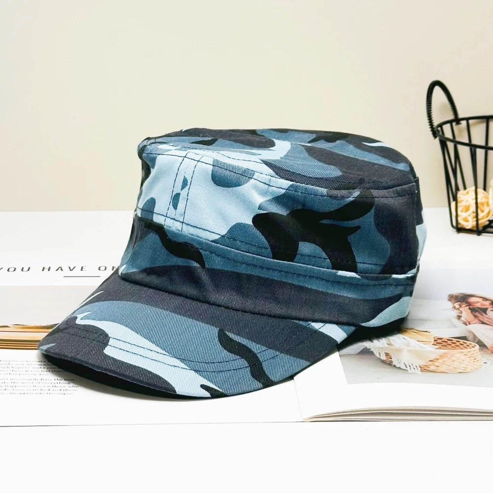 Spring and Summer Simple Camouflage Hats for Men and Women Outdoor Camping Fashion Versatile Hats Casual Hats Flat Top Hats