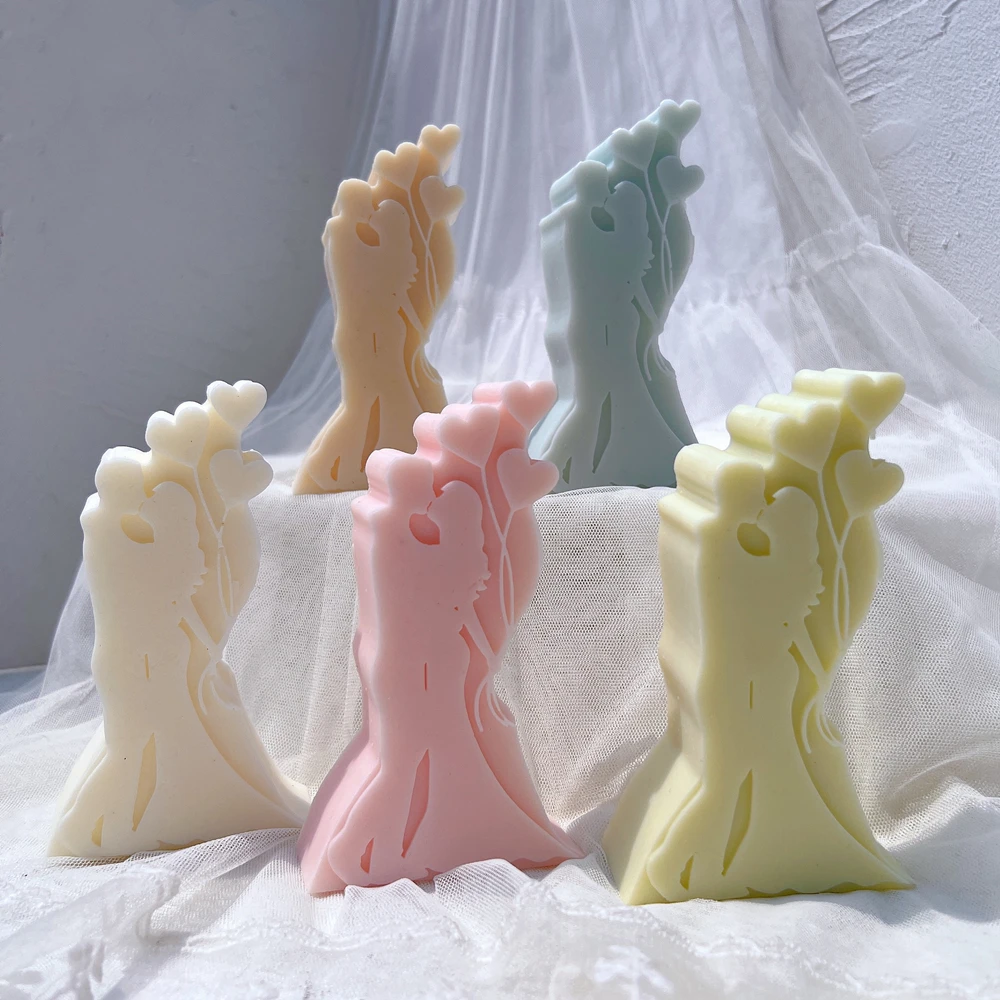 Couple Body Candle Mold Lover Silicone Mould Anniversary Presents Home Decor Wedding Engagement Soy Wax Mold Valentines Day Gift