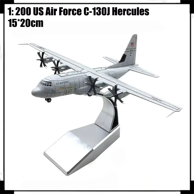 Die Cast Alloy Aircraft Model 1:200 Us Air Force C-130j Transport Aircraft Simulation Alloy Aircraft Model Collection Gift