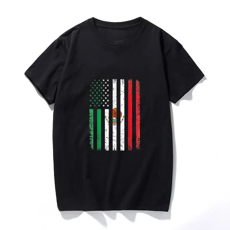 Chic Mexican badge print fashion Street Wear casual Harajuku summer all-purpose short-sleeved T-shirt for men and women