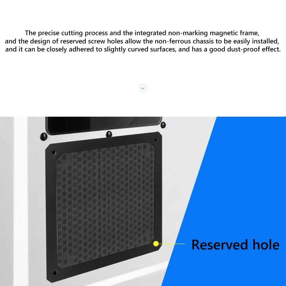 PC Case Filter Net 8-14cm Magnetic Frame Dust Filter Dustproof Mesh Cover Net Guard with Hole Computer Accessories