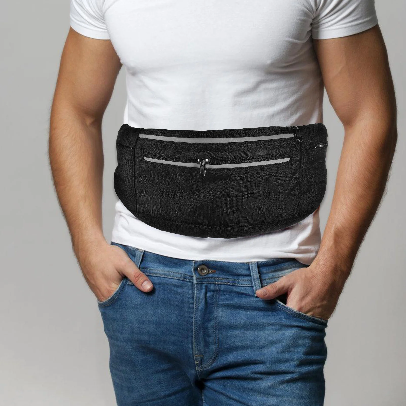 

Wear-Resistant Adjustable Waist Fanny Pack Crossbody Bag for Running Gym Outdoors Travel Chest Pouch Gift for Girls