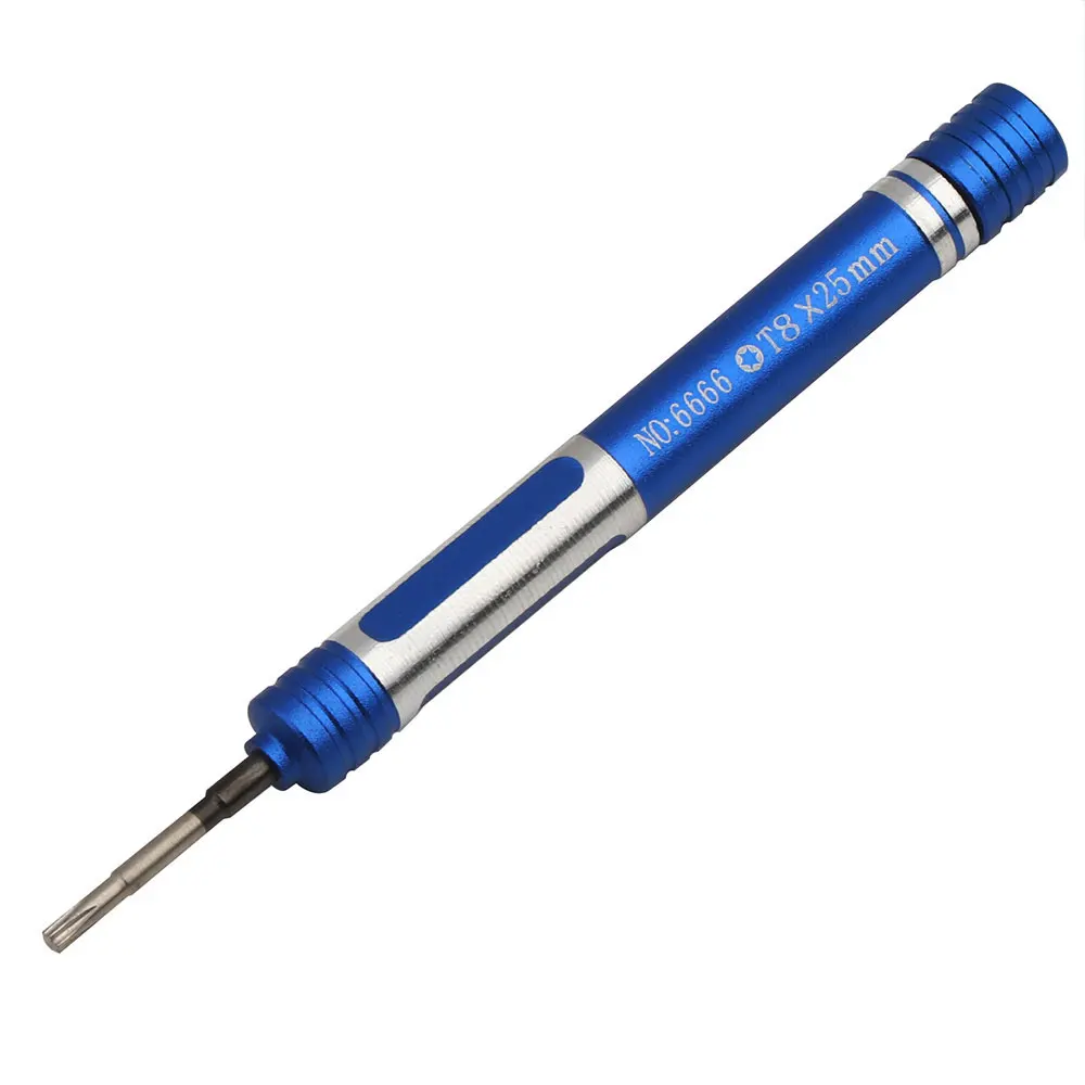 T8 Torx Screwdriver S2 Alloy Steel Magnetic Tip Precision T8 Star Screwdriver Repair Opening Tool (Screwdriver head has NO hole)