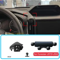 Car Phone Holder For Subaru Forester 2019-2022 Gravity Stand Mount Support Horizontal GPS Mobile Bracket Accessories With Base