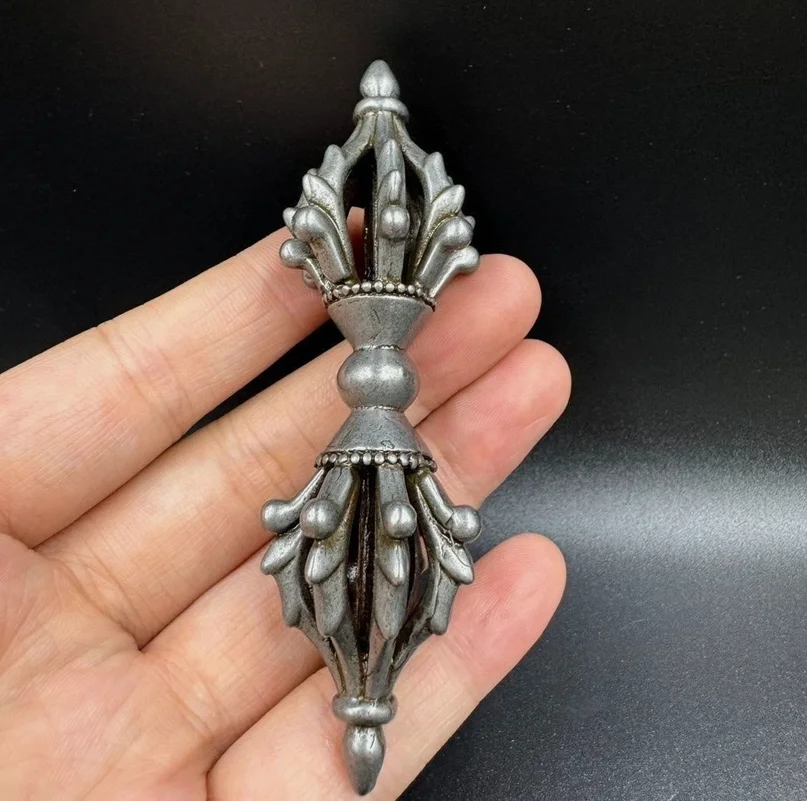 Old Chinese Tibetan Buddhism tiantie Nine shares vajra ritual implement
