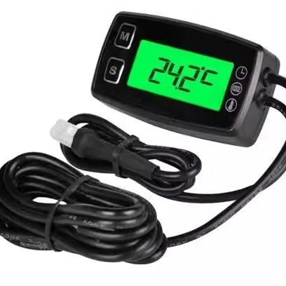 Motorcycle Temperature Sensor Thermometer Power Thermometer Replaceable Battery Waterproof