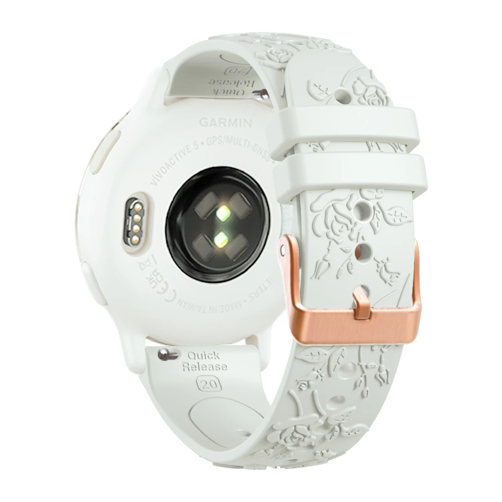 Ремешок для часов 20 мм для Garmin Vivoactive 6 5 3 Venu 2 Plus SQ 2 Forerunner 165 55 158 645 245 м, силиконовый ремешок, аксессуары для часов