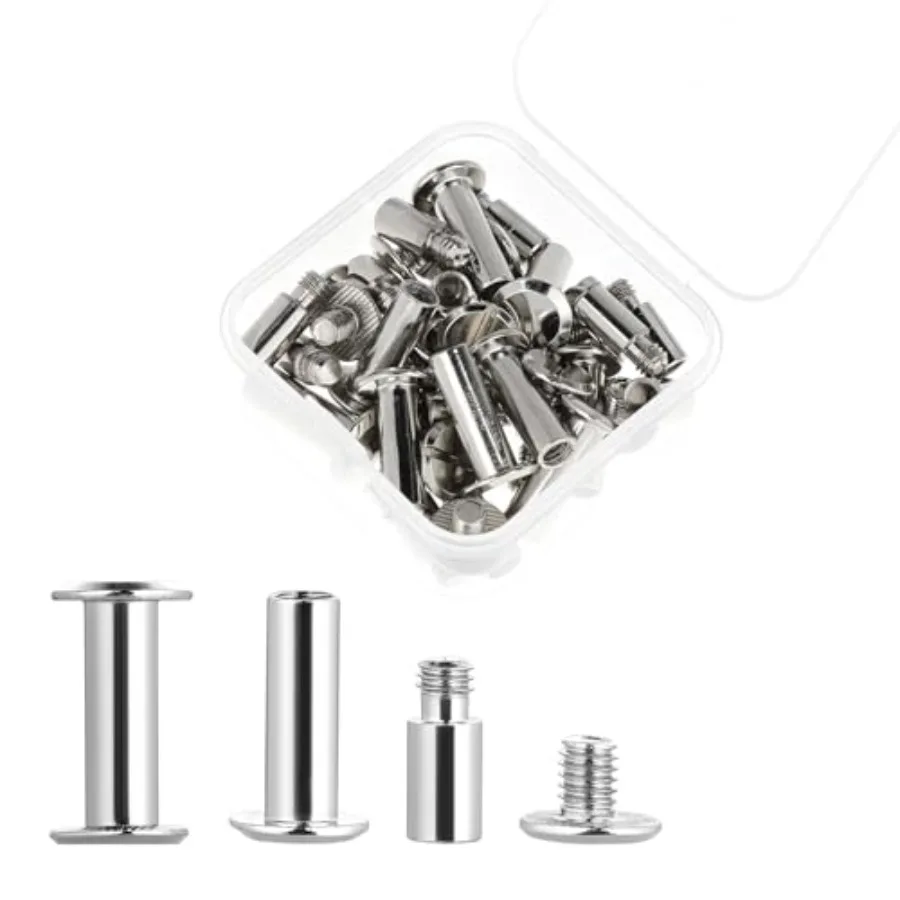 

40 Pack Chicago Screws and Scrapbook Extension Posts Replacement Extension Screws for Binding Extending Scrapbook Photo Album R