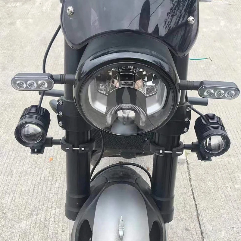 Motorcycle Fog Light Bracket Motorcycle Auxiliary Headlight Support Universal Spotlight Holder Headlight Extension Bracket