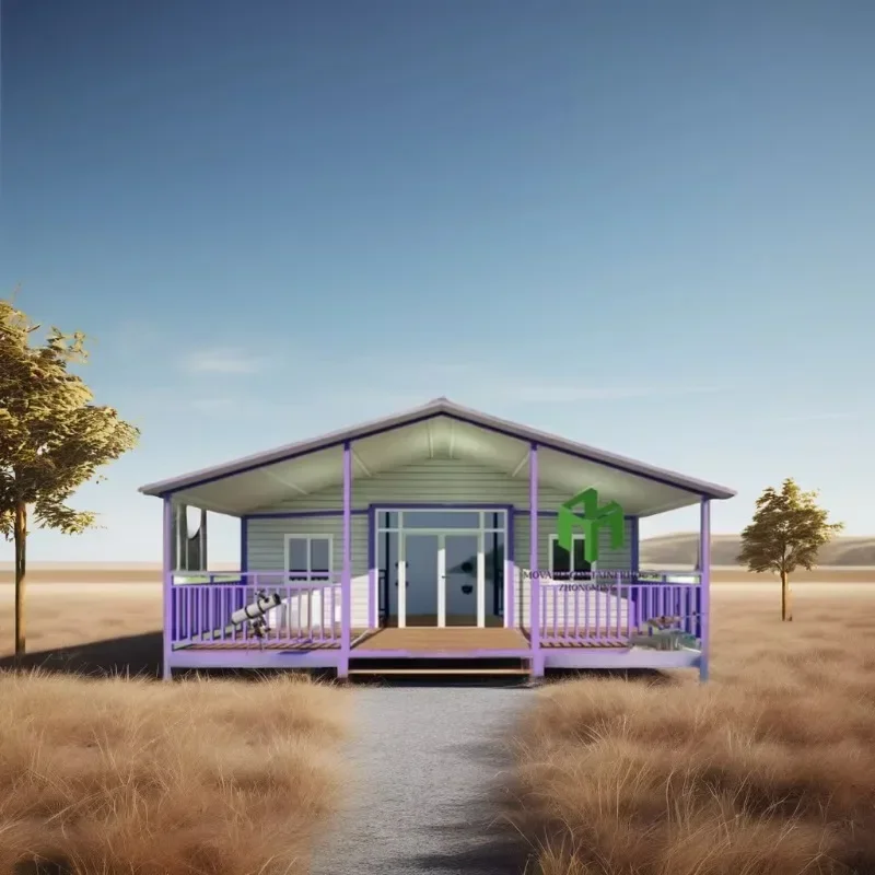 Casa de contêiner móvel expansível com espaço de vida e escritório