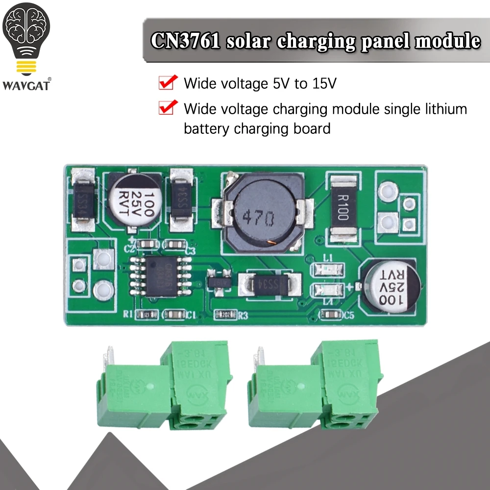 CN3761 Lithium Battery Charger Protection Board Module for 4.2V Solar Panel Regulated Charging