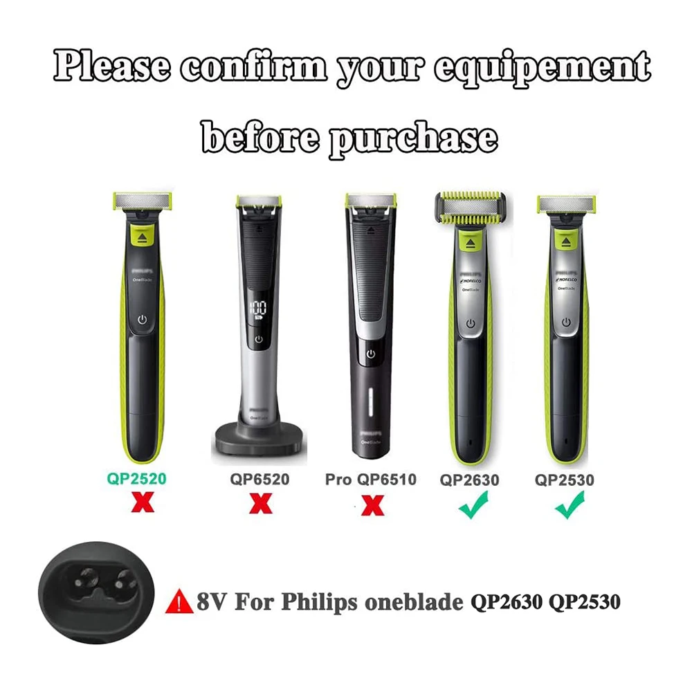 8 в HQ850 зарядное устройство для бритвы Philips Norelco One Blade QP2530 QP2630 QP2510 QP2531