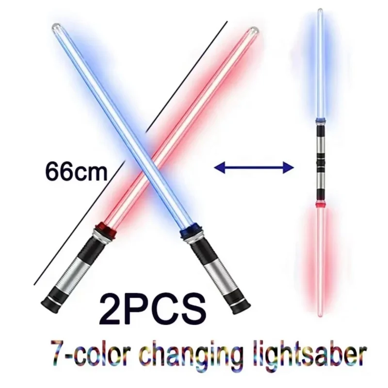 Zabawka dla dzieci Miecz świetlny RGB Zabawka dla dzieci Miecz laserowy RGB 7 kolorów Zmień siłę FX FOC Blaster Zabawki Jedi Miecz laserowy Light