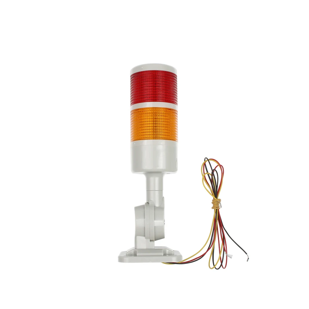 Luce di avvertimento a LED girevole 180 Stack industriale per macchina CNC DC 12V 24V AC 110V 220V lampeggiante costante