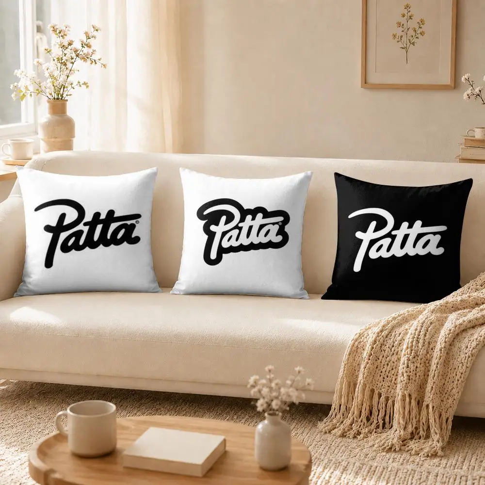 luxury P-Patta Brand Cushion Cover Soft Short Plush Double-Sided Printing Home Decor Cozy Sofa Pillow Case Fine Gift