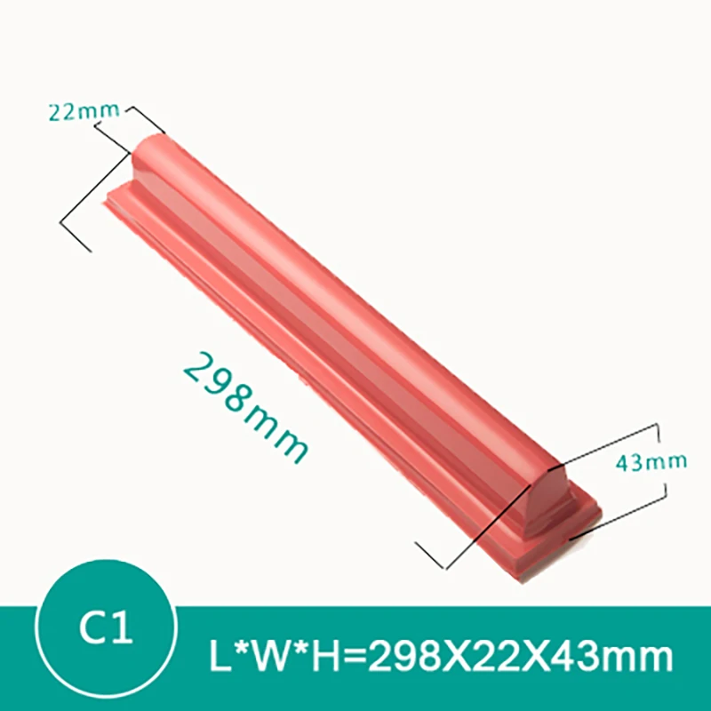 C1 وسادة الطباعة المطاطية وسادة الرأس طابعة Cliche حجم التخزين: L * W * H = 298x22x43mm