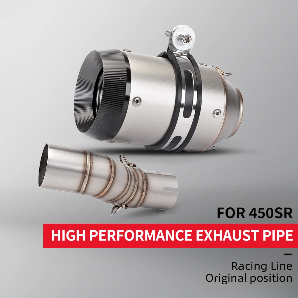 

51MM Exhaust For 450SR 450NK 450SS Motorcycle Mid Link Pipe Muffler Escape with DB Killer