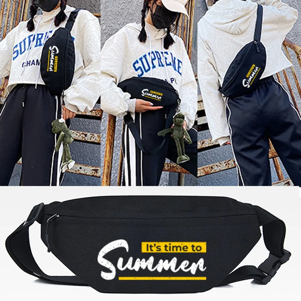 

Waist Bag Chest Bag Fashion Shoulder Crossbody Bag Men Women White Letter Summer Printing Casual Fanny Pack 2023 New Banana Bag