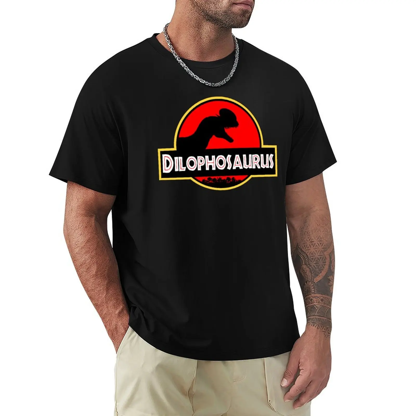 

Dilophosaurus T-Shirt Large Size Casual Short Sleeve Top