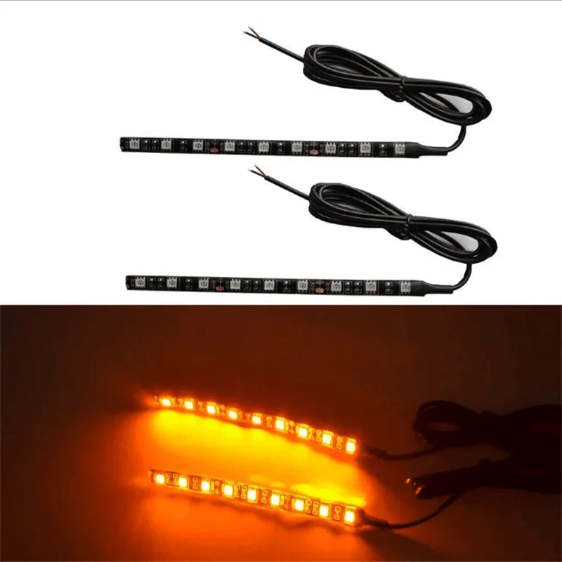 LED universal motorcycle article turn signal engine refitted 15 cm9 lights license plate lamp, 5050 glue, waterproof light amber