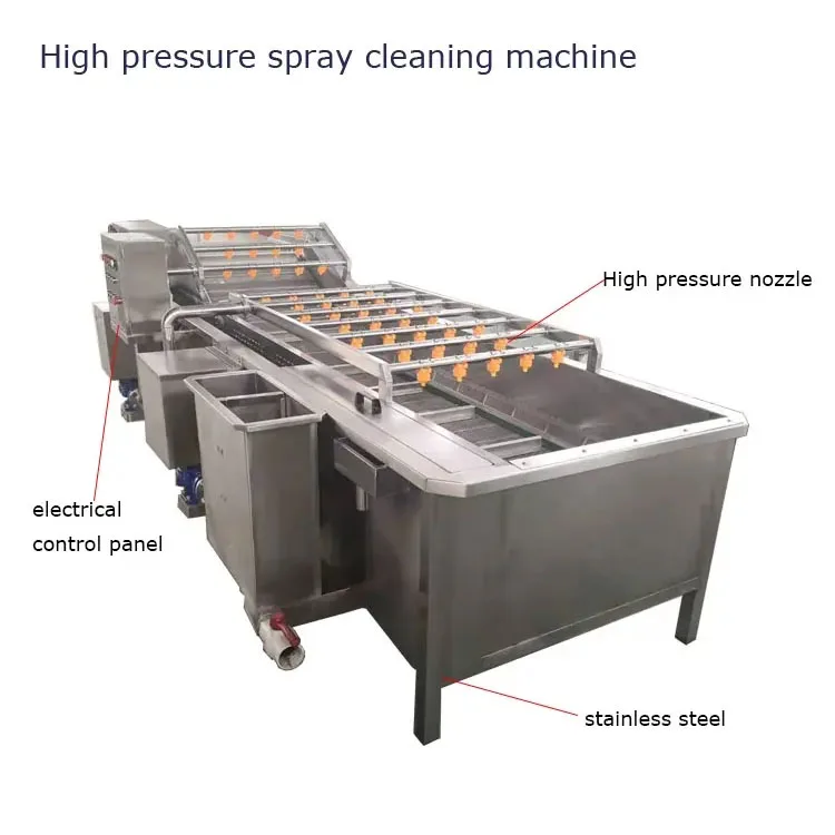 Customizable popularHigh Pressure Water Flow Vegetable Cleaning Machine Carrot Washing Machine Ginger Washer Dryer