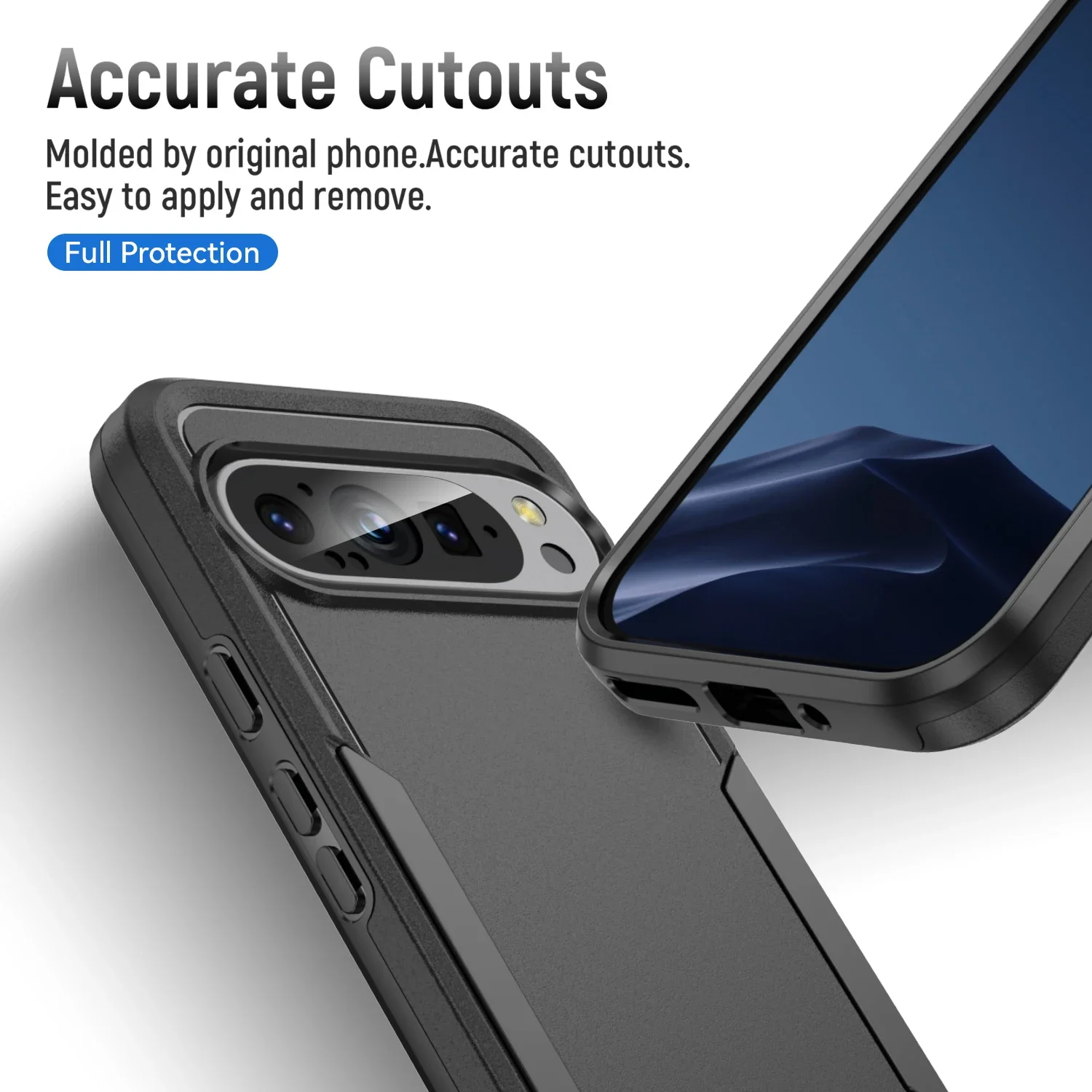 Shockproof Hybrid Case Dual Layer Cover for Google Pixel 9 9A 9 Pro 8 8A 8 Pro 7 7A 7 Pro 6 6A 6 Pro 4G 5G Screen Protector Case