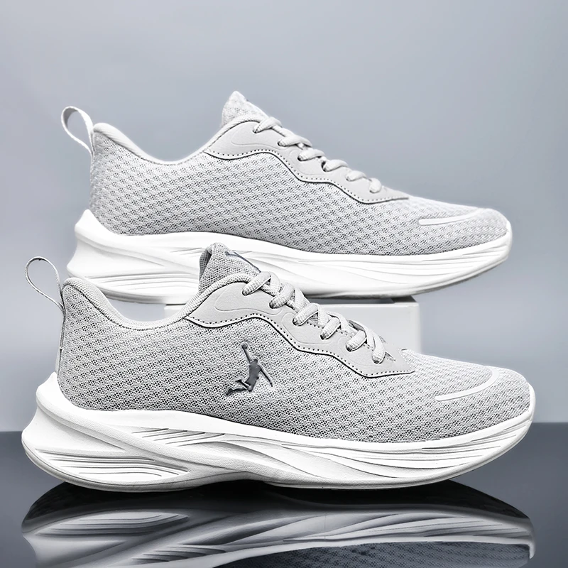 أحذية الجري الرجالية المريحة، أحذية رياضية مبطنة للخروج، أحذية رياضية كاجوال قابلة للتنفس، شبكة عصرية للتدريب على المشي