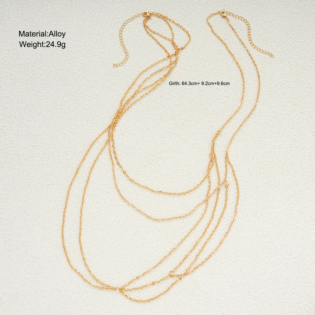 Sex Staggered Body Chain สําหรับผู้หญิง Simple Gold สี Layered Chain เครื่องประดับผู้หญิงฤดูร้อน Breast Chain