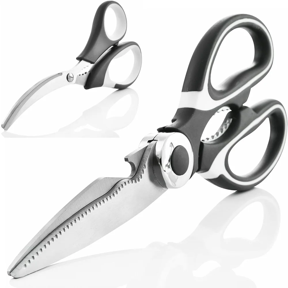 Stainless steel multi-function sharp seafood scissors fish scissors crab lobster scissors tool chicken bone scissors kitchentool