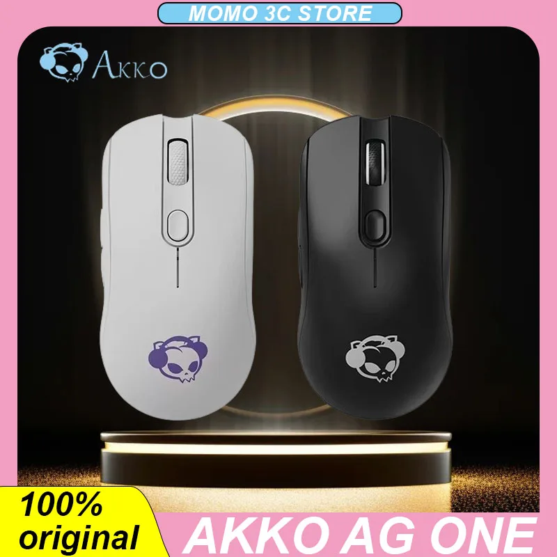 

Akko AG ONE Wireless Mouse Tri-mode PAW3395 Buletooth 8K Nearlink Esports Chip Ergonomics PC Gaming Mouse Esports Laptop Office