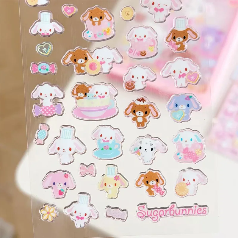 

Cartoon Sugarbunnies Sticker Cute Little Twin Stars 3D Relief Sticker Student Diy Suitcase Phone Case Scrapbook Girl Party Gift