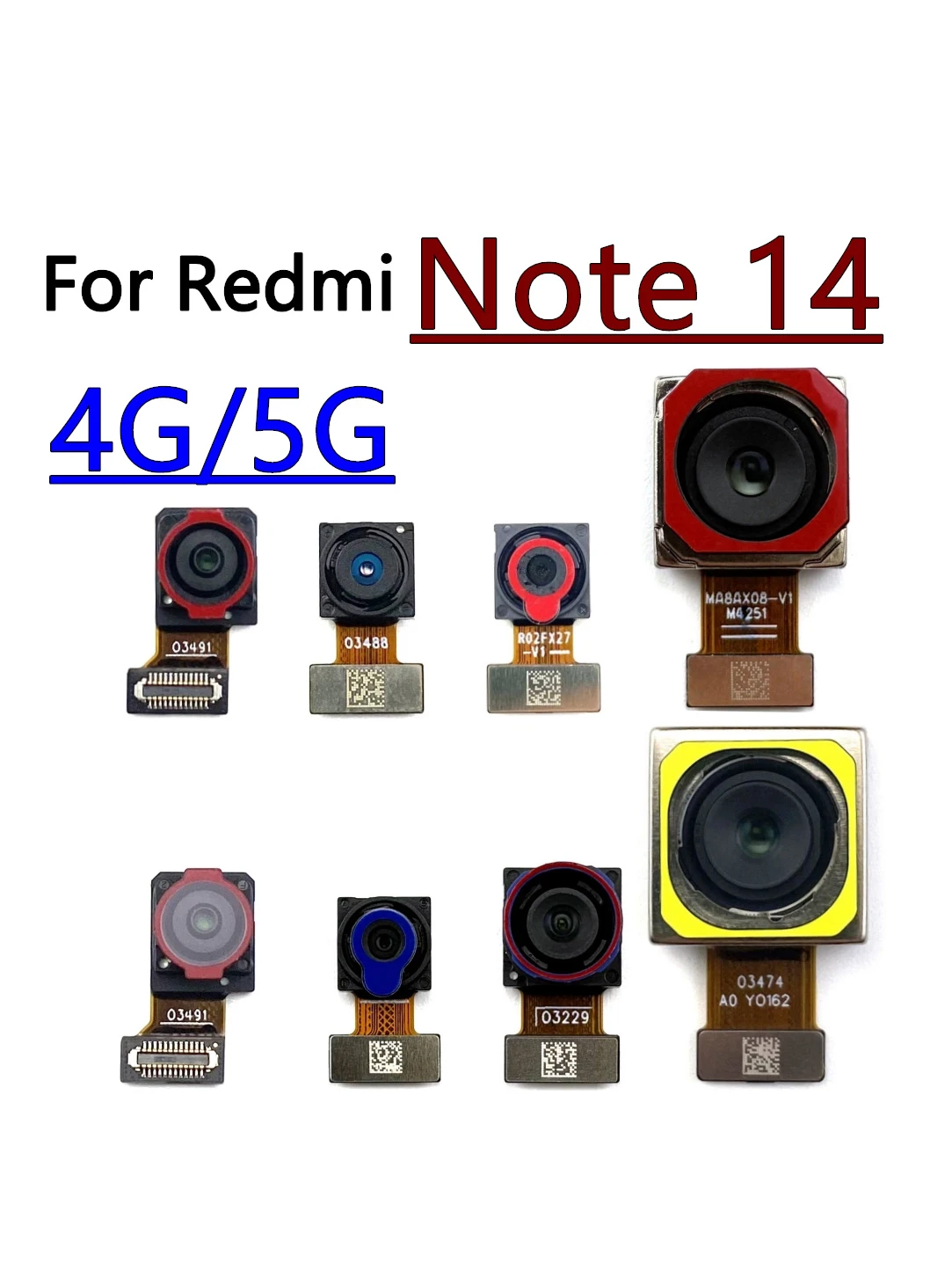 Tylna Główna Kamera Do Xiaomi Redmi Note 14 Note14 4G 5G Szeroki Przedni Mały Tylny Moduł Kamery Taśma Flex Części — zdjęcie produktu 7