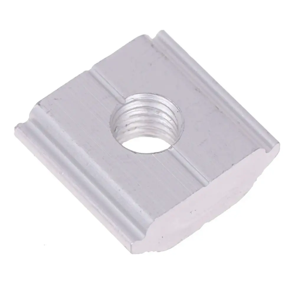 5Pcs Aluminum Alloy Material Solar Panel Mounting Bracket Corrosion Resistant Sliding T-Slot Design T-Sliding Square Nut