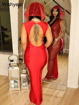 8 best sales Vestidos vermelhos de aniversário para mulheres - №6