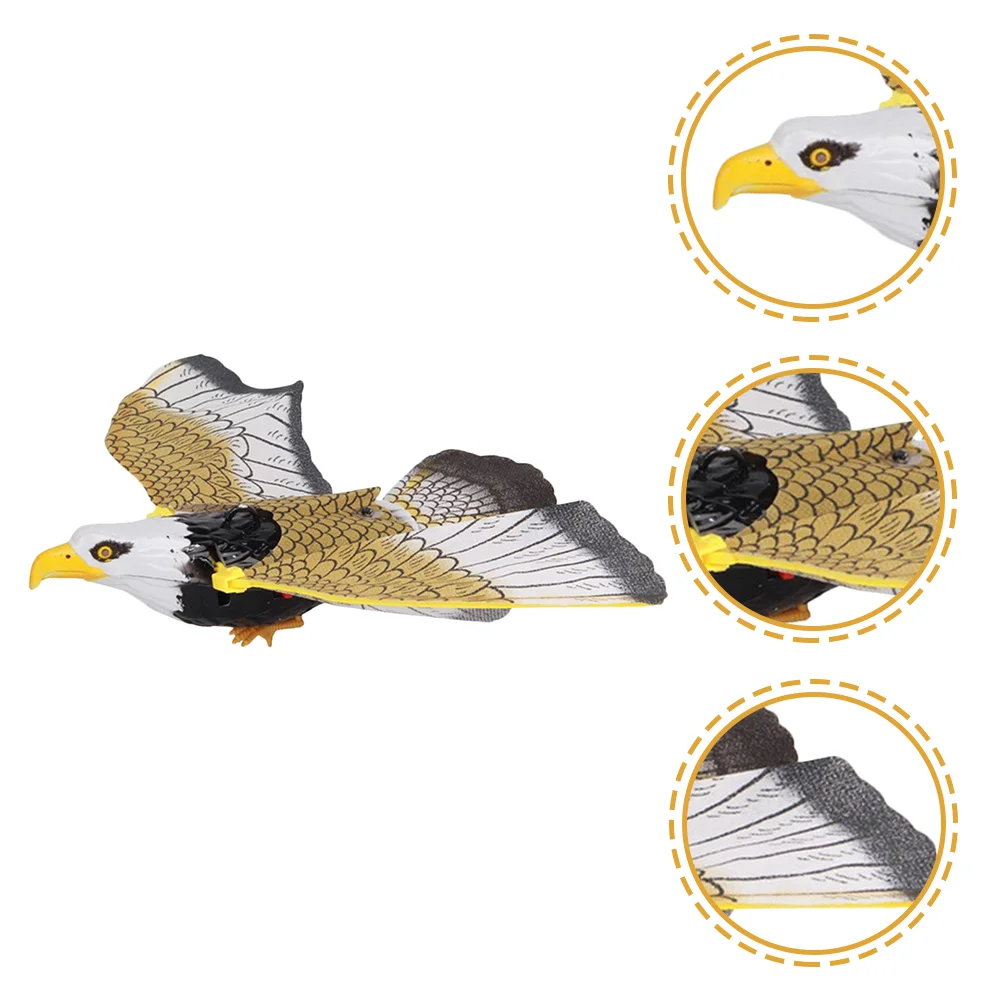 2 Pcs Bird Toy Shaped Electric Kids Plaything Portable Eagle Automatic Music Funny Children Plastic