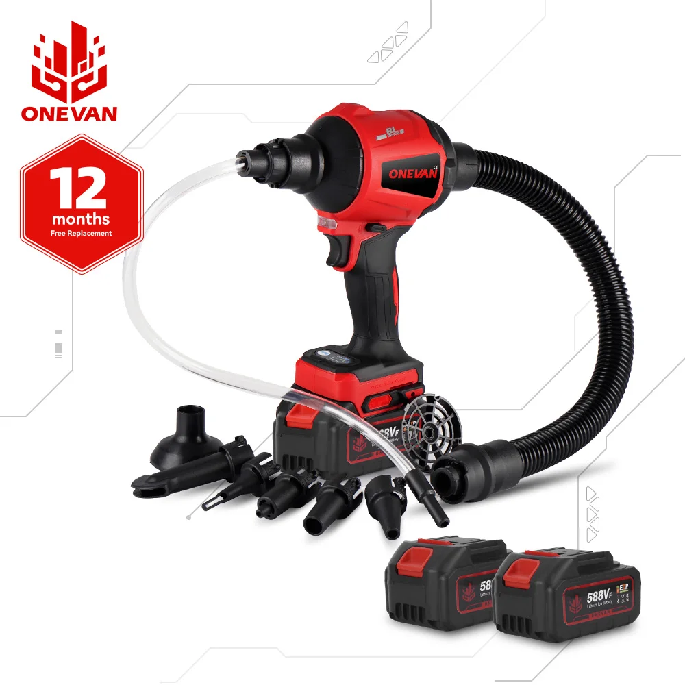 ONEVAN 1500W 브러시리스 송풍기 80000RPM 팽창기 진공 다기능 무선 송풍기 21V 18v 배터리 용 먼지 청소 도구