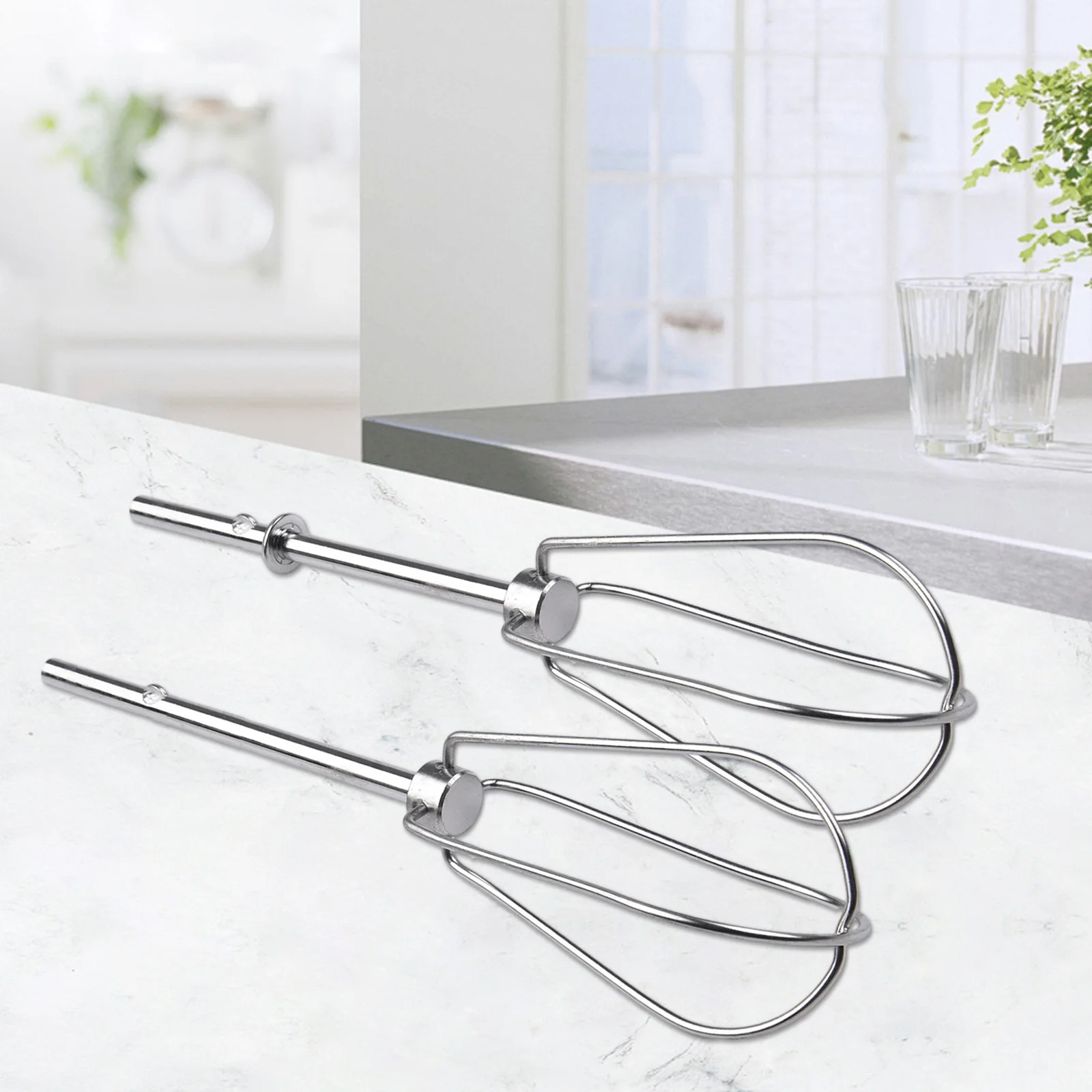 Kitchen Hand Mixer Mixer Egg Beater Hand Mixer Hand Egg Beater 2pcs 17.5cm 21.5cm Manual Sliver Sauce For Soup