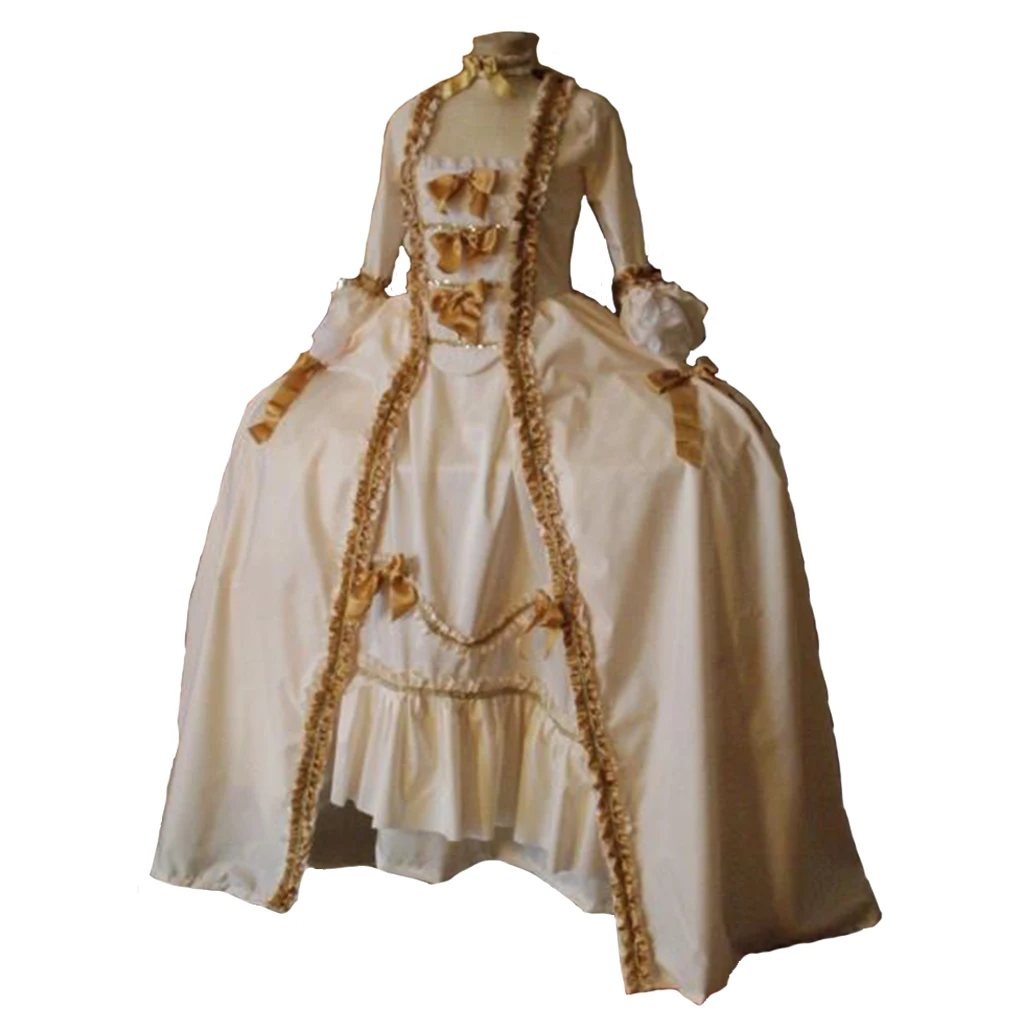 French Royal Queen Marie Antoinette Cosplay Costume Ball Gown 1770s Rococo Wedding Dress Inspiration Elegant Dress Custom Made